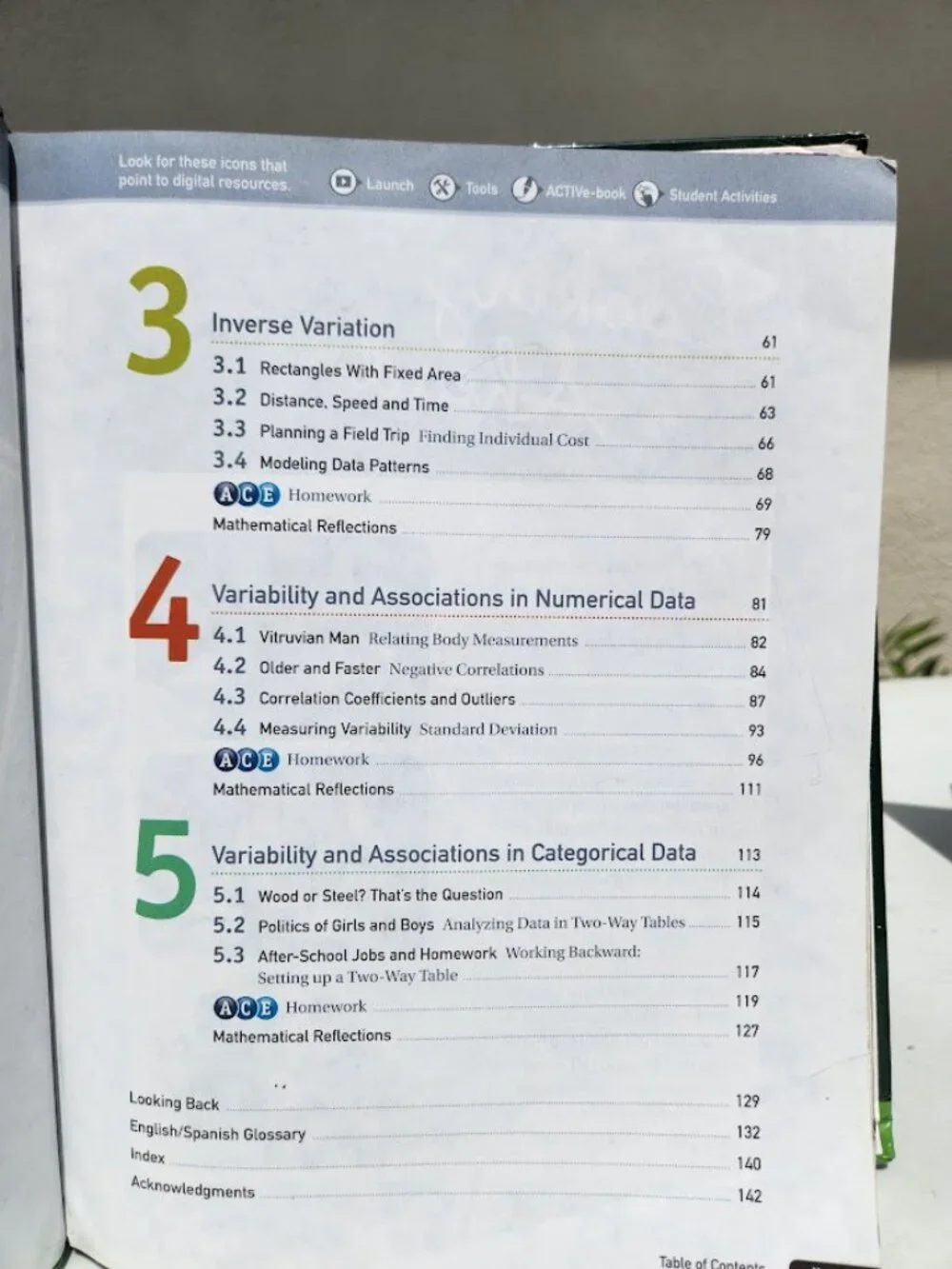 Connected Mathematics 3 Grade 8 CMP3 8th Grade Textbook Book Hardcover Pearson /